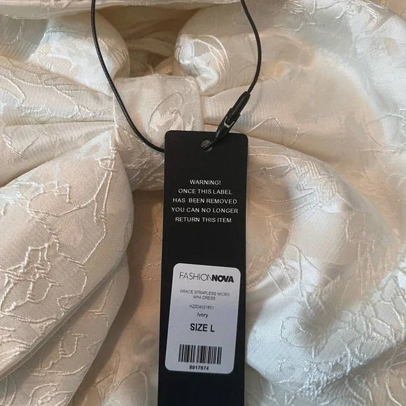 Fashion Nova Grace Strapless Micro Mini Dress size large NWT - Picture 4 of 7